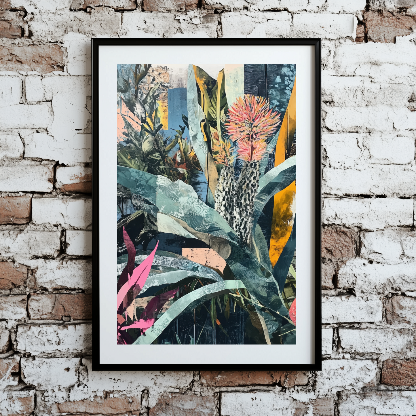 Abstract Dystopian Plant Wall Art