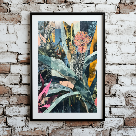 Abstract Dystopian Plant Wall Art