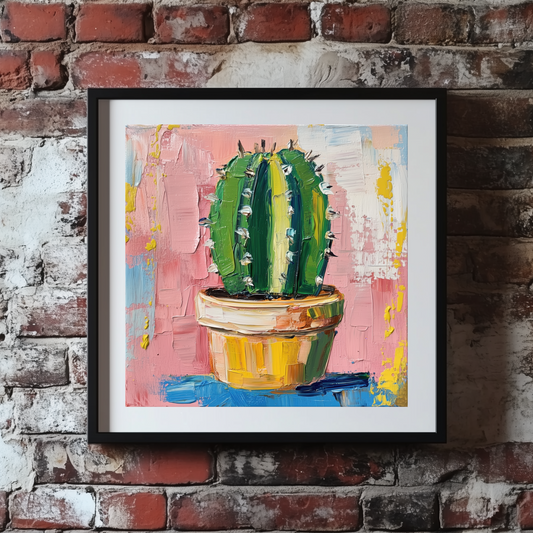 Acrylic Cactus Plant Wall Art