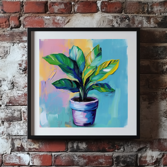 Acrylic Calathea Plant Wall Art