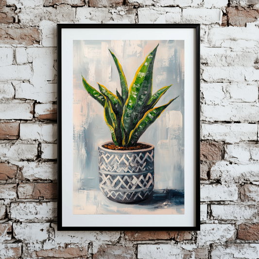 Acrylic Snake Plant Sansevieria Wall Art