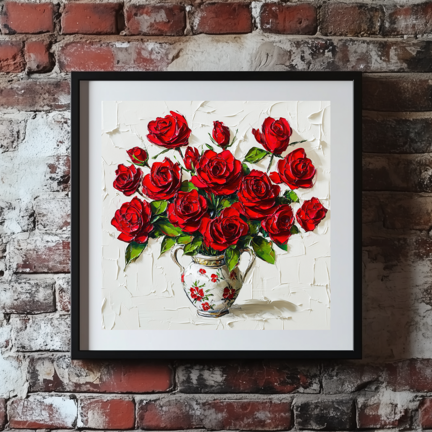 Acrylic Roses Plant Wall Art