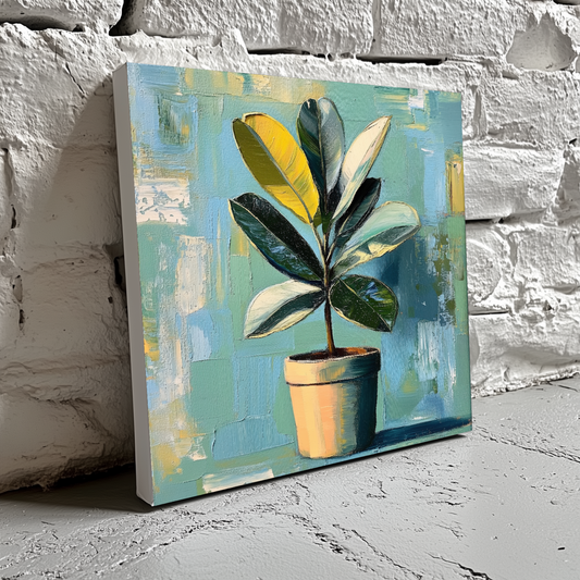 Acrylic Rubber Plant Wall Art