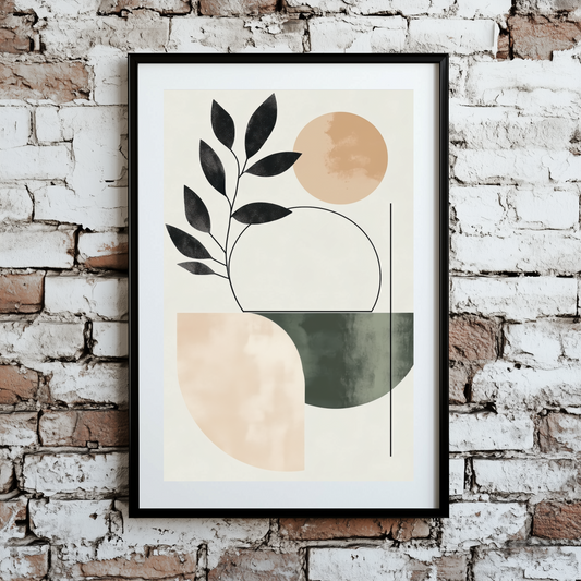 White Boho Plant Wall Art