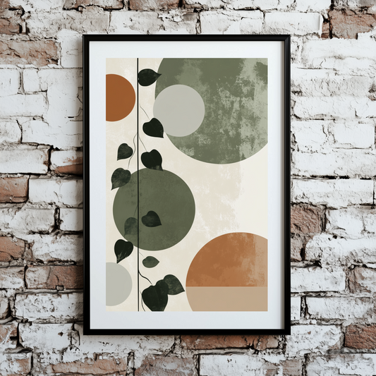 Green Boho Plant Wall Art