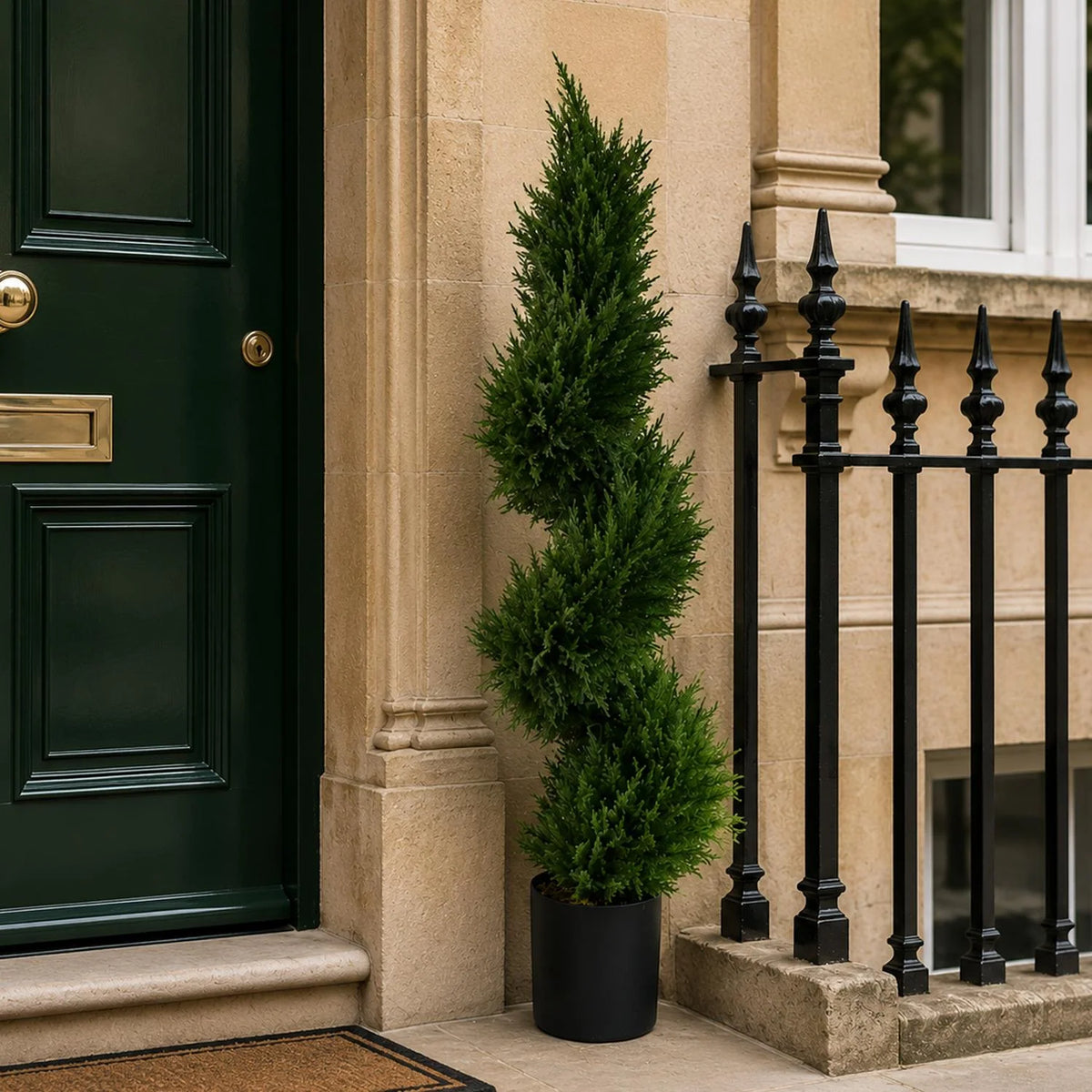 Carson the Artificial Spiral Cypress Tree