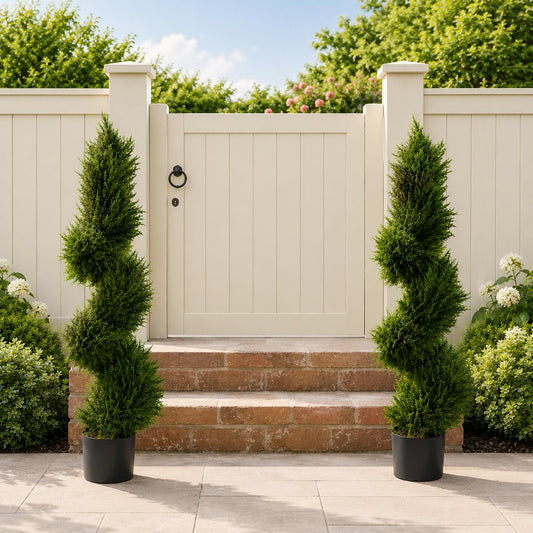 Carson the Artificial Spiral Cypress Tree