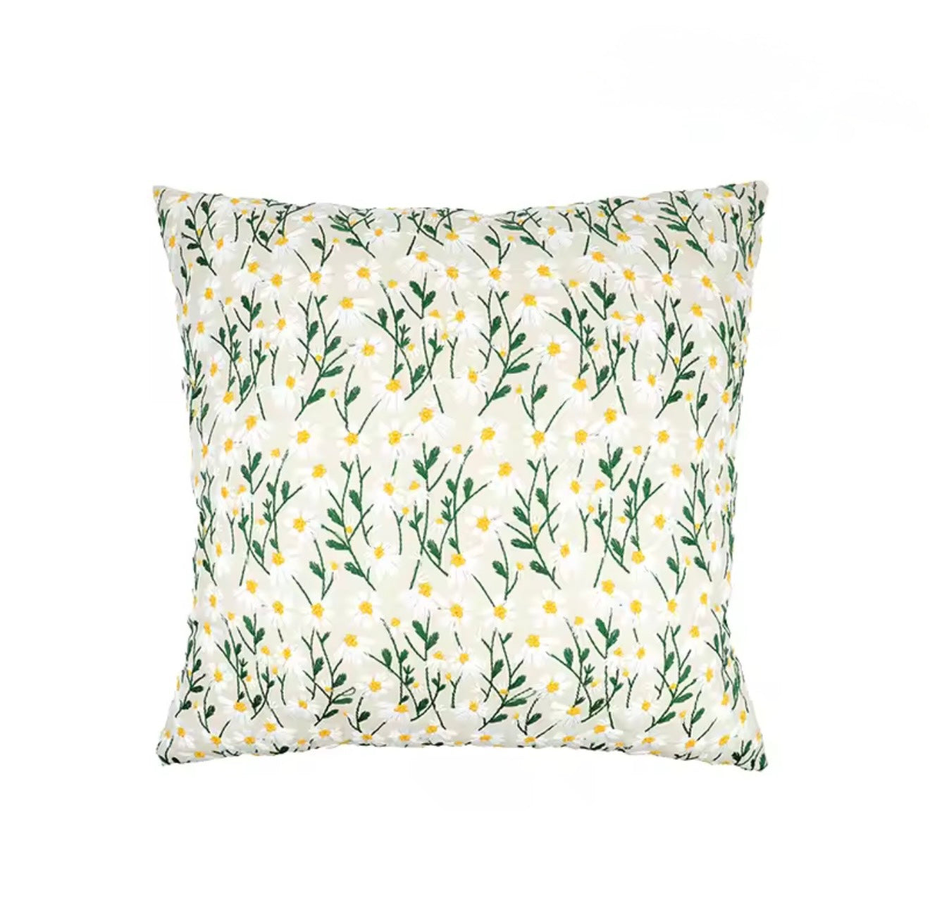 Embroidered Little Daisy Cushion