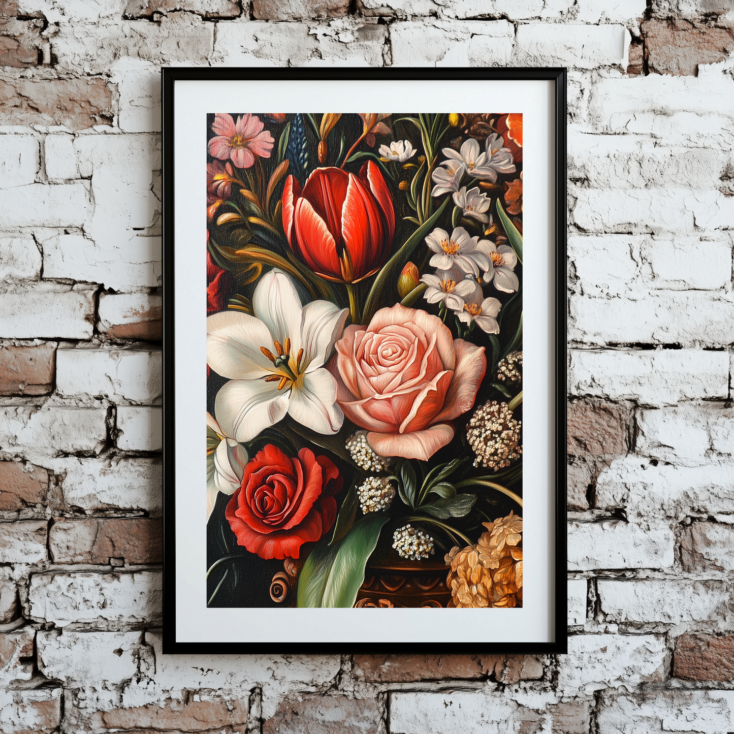 Oil Classical Flower Arrangement Wall Art