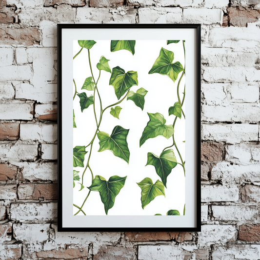 Vibrant Ivy Pattern Plant Wall Art