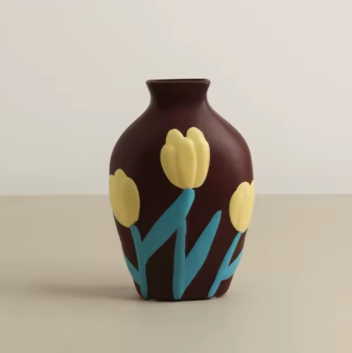 Retro Floral Ceramic Vase