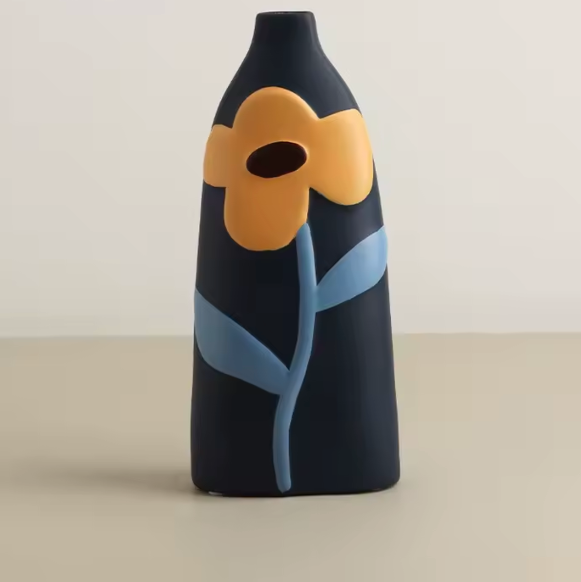 Retro Floral Ceramic Vase