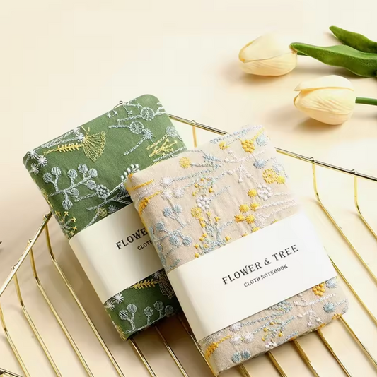 Embroidered Wildflower Notebook