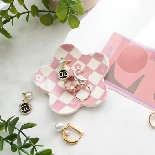 Chequered Petal Jewellery Dish