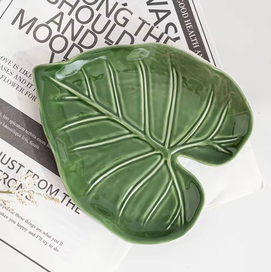 Alocasia Leaf Ceramic Dish