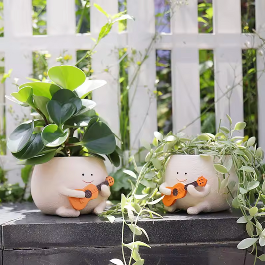 Happy Guitar Plant Pot