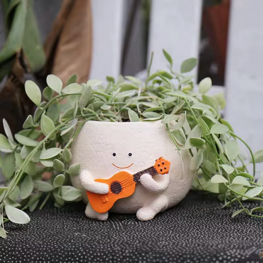 Happy Guitar Plant Pot