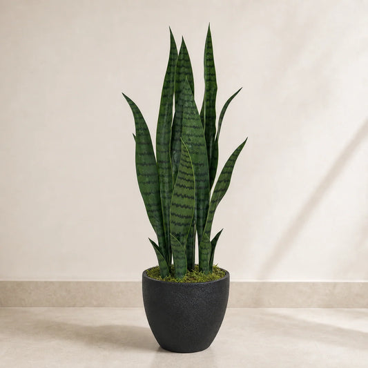 Steve the Artificial Dark Green Sansevieria