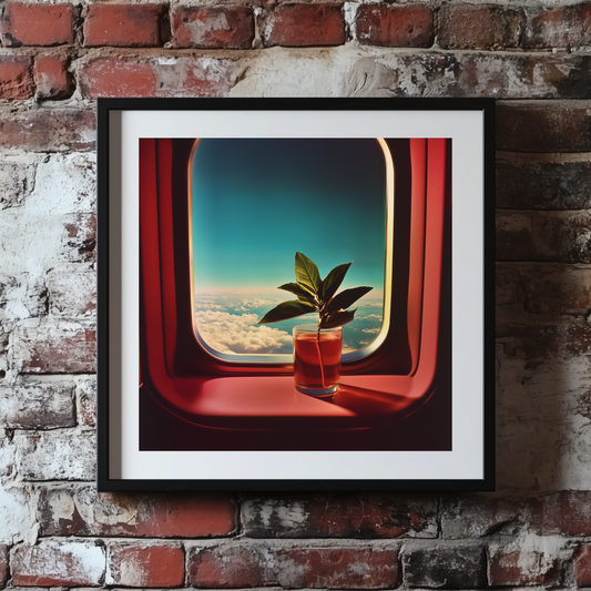 Surrealism Potted Plant on Plane Wall Art