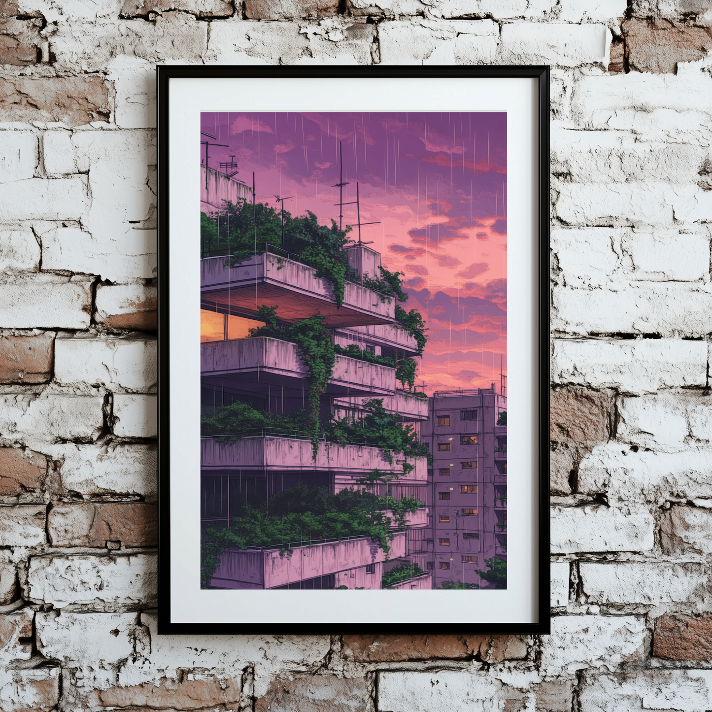 Urban Purple City Wall Art