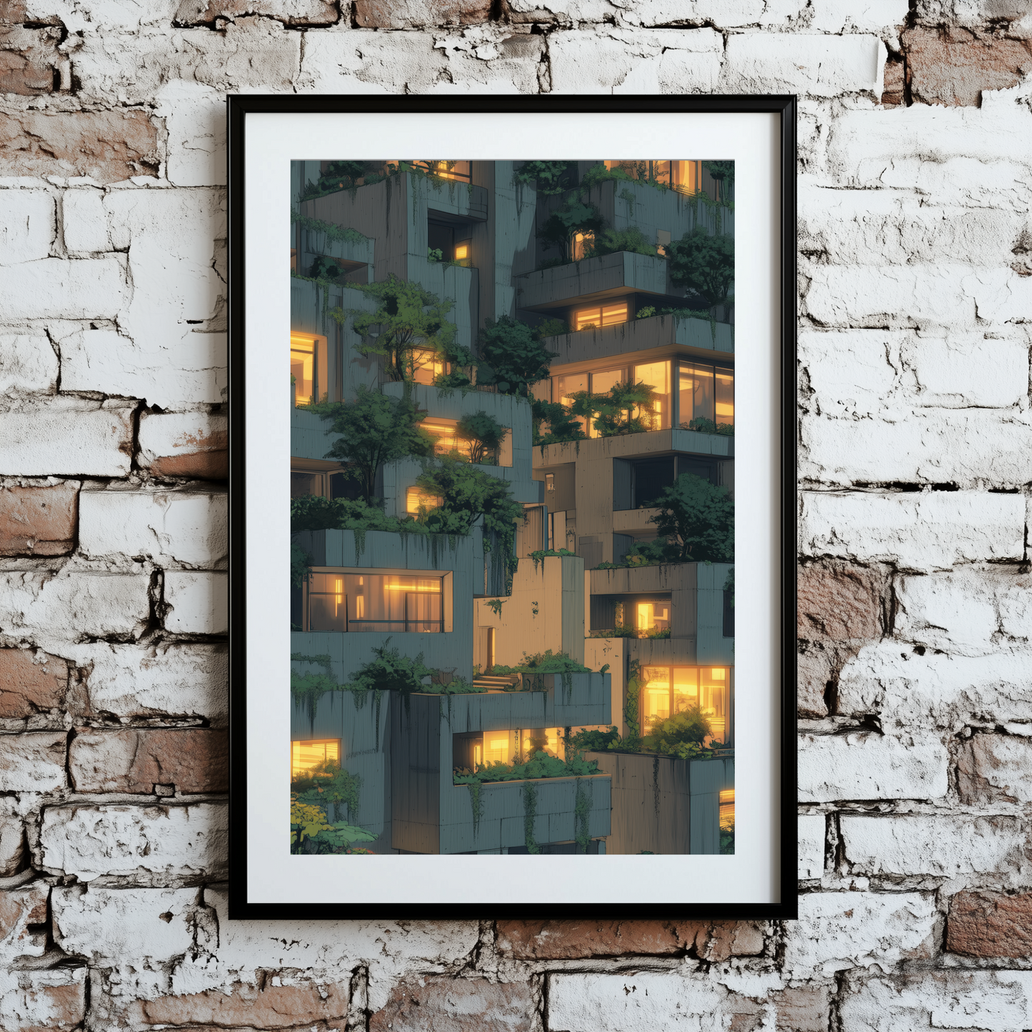 Urban Night City Wall Art