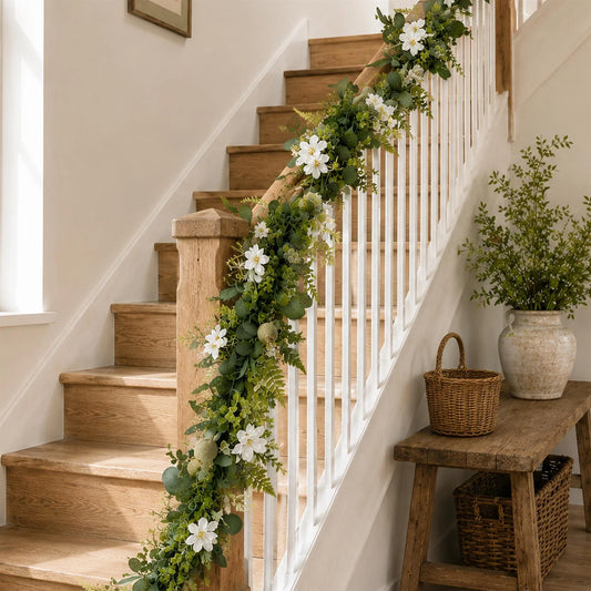 White Floral Garland