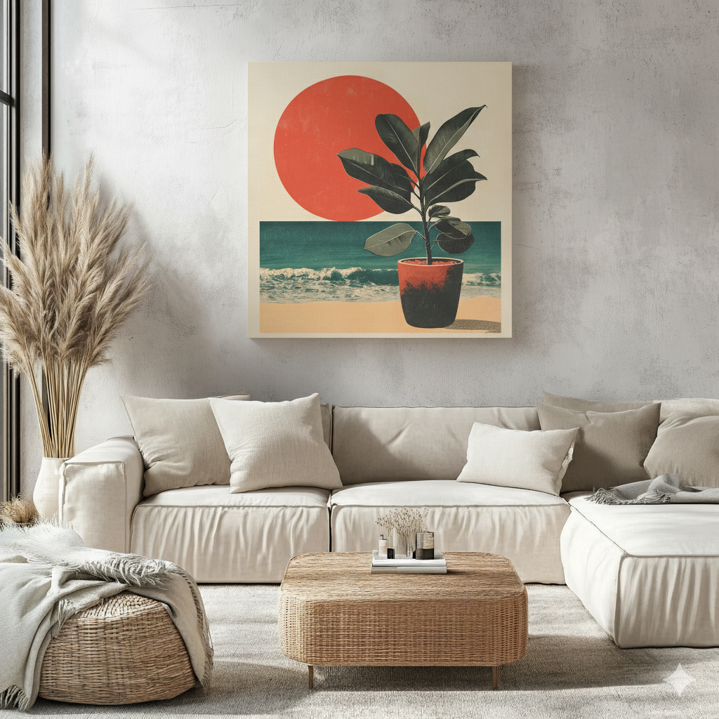 Beached Fiddle-Leaf Fig - Canvas