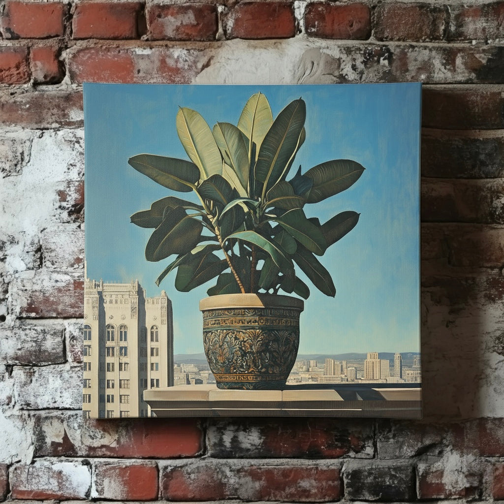 Leafy Rooftop - Canvas